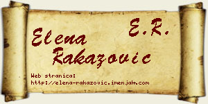 Elena Rakazović vizit kartica